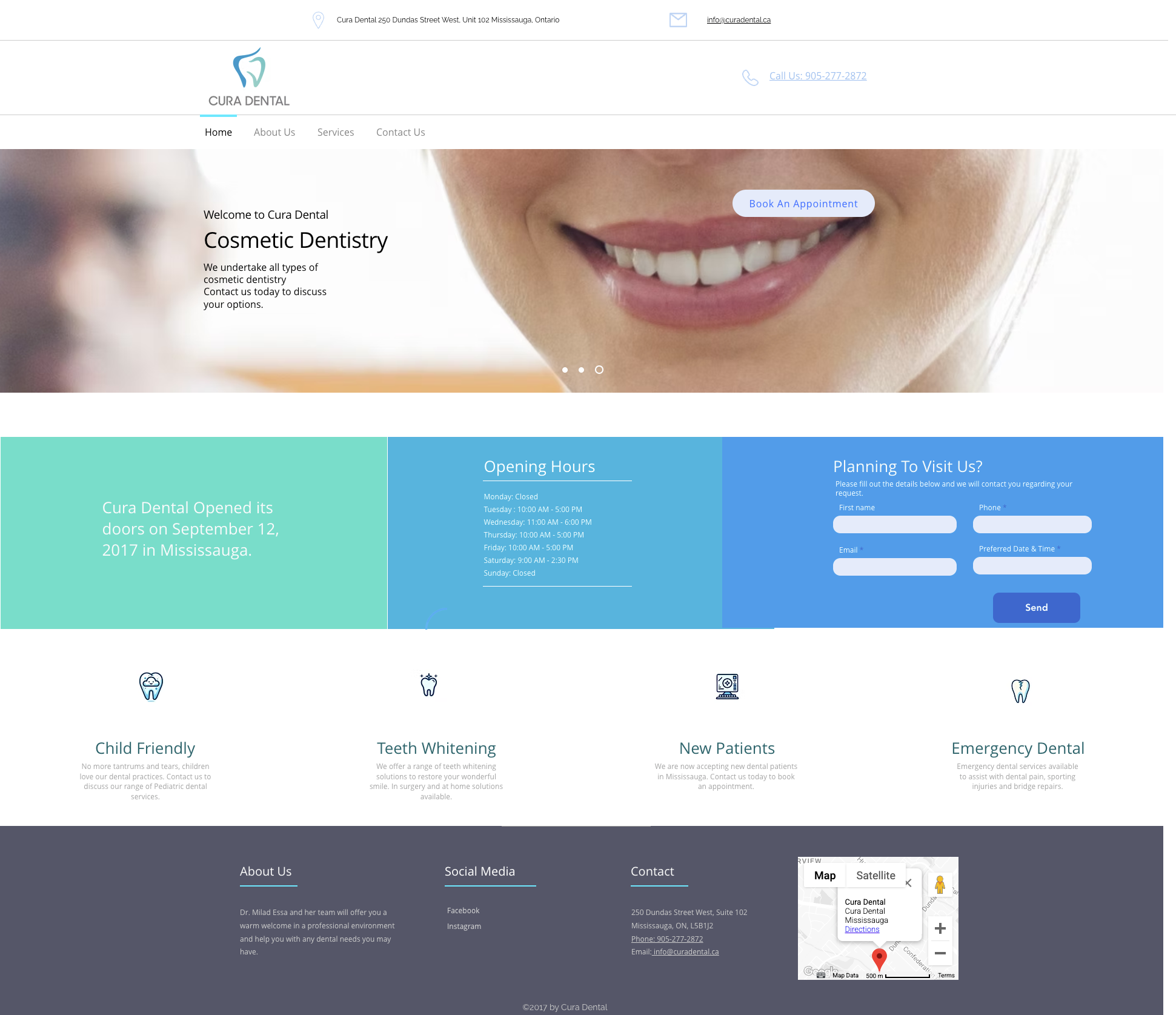 Before - Cura Dental - Modern Dental Practice Website